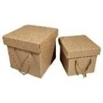 Ziemia Obiecana Pude�ko prezentowe kraft z r�czkami 15x15x15cm