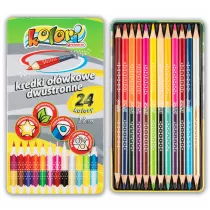 Penmate Kolori Premium Kredki owkowe trjktne dwustronne 24 kolorw 12 szt.