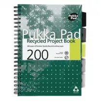 Pukka Project Book Recycled A4/100K linia zielony (3szt)