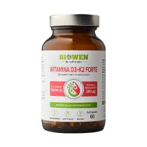 Biowen Witamina D3+K2 Forte 12.000iu - suplement diety 60 kaps.