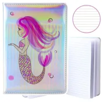 Leantoys Notatnik A5/80K linia Syrenka holograficzny
