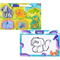 Puzzle 2w1 drewno i tablica Merkpol