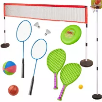 Zestaw sportowy 5w1 badminton koszykwka siatkwka tenis frisbee