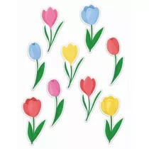 LearnHow Dekoracje okienne wiosenne - Tulipany 01 9 szt.