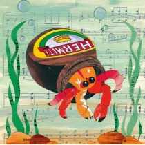 Museums & Galleries Karnet kwadrat z kopert� Hermite Crab
