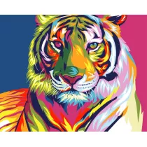 ArtiFly Malowanie po numerach - T�czowy tygrys 40x50cm