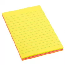 D.rect Notes samoprzylepny neon w linie 98 x 150 mm