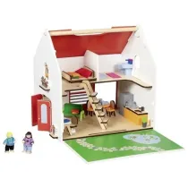 Przeno�ny domek dla lalek Eco House z akcesoriami Goki