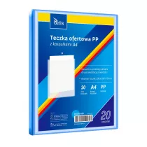 Teczka ofertowa A4 PP + 20 koszulek niebieska