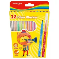 Keyroad Flamastry Fiber Marker 12 szt.