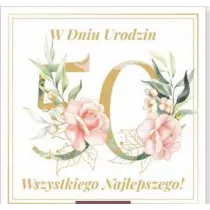 Art Nuvo Karnet kwadrat 50 urodziny damskie CK-03