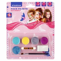 Farby do malowania twarzy 6 kolorw Motyl STARPAK 528374