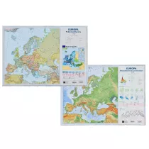Mapa Europy A2 Dwustronna laminowana