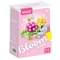 Klocki KOCO sukulenty w r�owej donicy 249 element�w