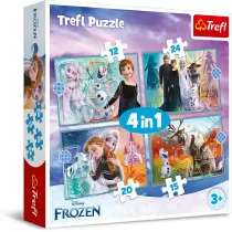 Puzzle 4w1 Niezwyky wiat. Frozen Trefl