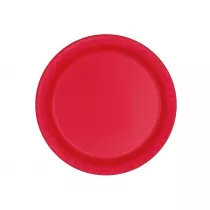 Talerzyki papierowe czerwone 18cm 8szt
