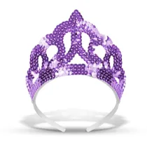 Ozdoba karnawa�owa Tiara cekinowa fioletowa PBH ARPEX SR1176FIOL