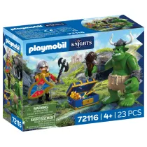 Playmobil Knights Troll ze skarbem rycerzy herbu Lew 72116