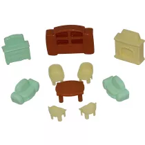 Polesie 49346 Zestaw mebli do lalek Nr3 (10 elementw w worku)