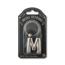 If Silver Letter Keyring - brelok do kluczy litera M