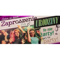 Art Nuvo Zaproszenie party urodziny op.10szt