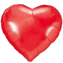 PartyDeco Balon foliowy Serce czerwony 45cm