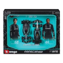 Bburago Model 1:43 Mercedes-AMG W15 Hamilton Russell zestaw bolid�w 18-38115