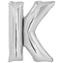 Amscan Balon foliowy litera K srebrna 63.5x86cm