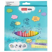 Easy Stationery Kredki trjktne pastelowe 24 szt.