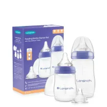 Lansinoh Zestaw startowy - Butelki do karmienia ze smoczkami NaturalWave 160 ml + 240 ml