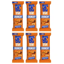 BeRaw Baton Crunchy Peanuts & Caramel zestaw 6 x 40 g