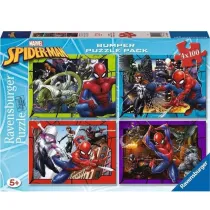 Puzzle 2D 4x100el Spiderman Ravensburger