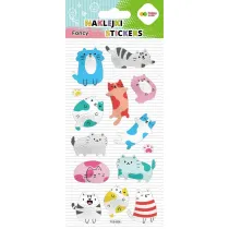 Happy Color Naklejki 3D FANCY - Lazy Cats, 90x210 mm