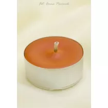 wieca tealight z wosku pszczelego - pomaraczowa