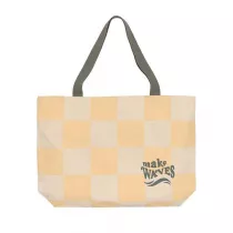 Lassig Torba plaowa 100% bawena organiczna GOTS Krata vanilla/sea salt