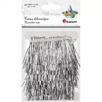 Titanum Ta�ma z fr�dzlami plastikowymi srebrna 40mm x 1m