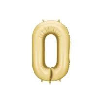 PartyDeco Balon foliowy cyfra 0 z�oty 86cm