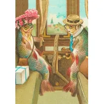 Madame Treacle Karnet B6 z kopert� Ryby w poci�gu