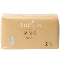 Tuttelu Bambusowe pieluszki jednorazowe, rozmiar 2 (3-6 kg) 32 szt.