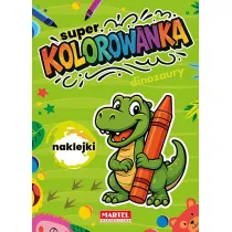 Super kolorowanka. Dinozaury z naklejkami