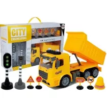 Wywrotka + znaki drogowe Leantoys