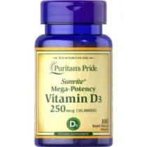 Puritans Pride Witamina D3 10000 Suplement diety 100 kaps.