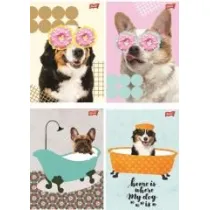 Unipap Zeszyt A5/60K linia Funny Dog (10szt)
