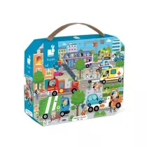 Puzzle w walizce Miasto 4+ Janod