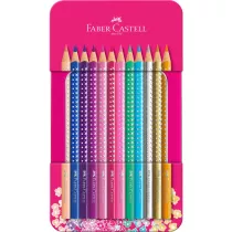 Faber-Castell Kredki o��wkowe Sparkle w metalowym opakowaniu 12 szt.