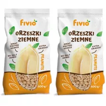Fivio Orzeszki ziemne bez soli Zestaw 2 x 500 g