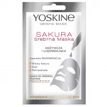 Yoskine Geisha Mask Sakura maska na srebrnej tkaninie od�ywcza i uj�drniaj�ca 20 ml