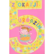 Karnet okazjonalny B6 z kopert� 5 Urodziny PAN DRAGON HM200-3364