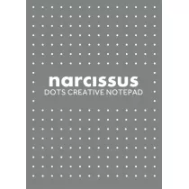 Narcissus Blok A4 kropki klejony z gry szary szary 60 kartek 6 szt.