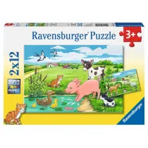 Puzzle 2x12 Baby Farm Animals Ravensburger